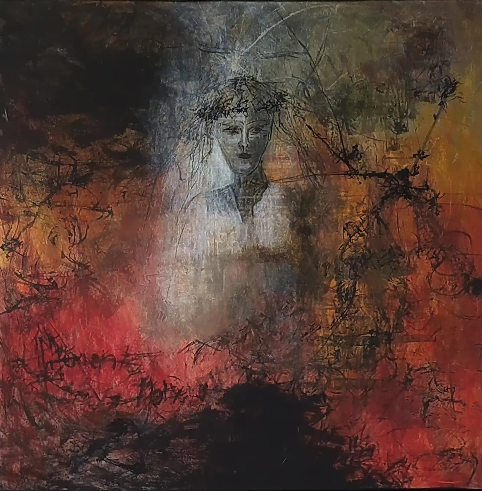 📍| Kuinka kaunis on rakkaani, katsokaa | 2022 | 90x90x4 cm | akryyli kankaalle | #202231