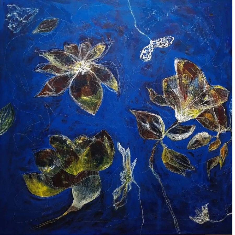 📍| Jos en sinulle, kenelle sitten | 2020 | 100x100x4 cm | öljy ja kylmävaha kankaalle | #20201